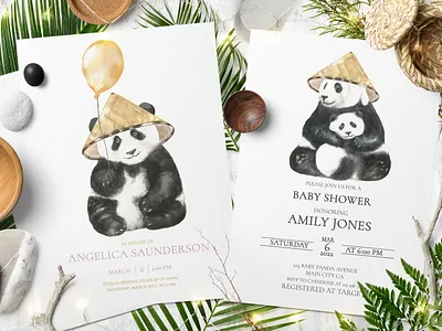 Watercolor Panda Family illustration, greeting cards,characters. animal baby shower card graphics greeting card illustration panda panda bear sale watercolor watercolor clipart watercolor panda