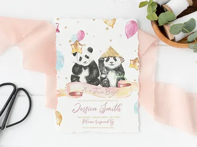 Watercolor Panda Family illustration, greeting cards,characters. animal baby shower card graphics greeting card illustration panda panda bear sale watercolor watercolor clipart watercolor panda