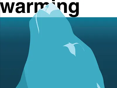 global warming art design flat globalwarming illustration illustrator minimal polarbear poster typogaphy vector