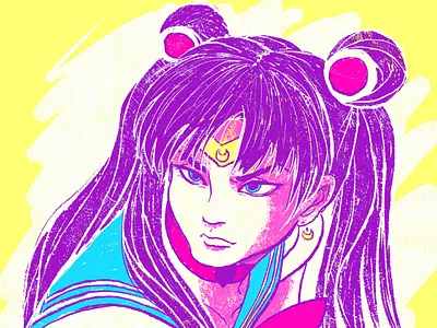 Redraw anime digital illustration drawing illustration procreate sailor moon sailor moon redraw