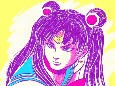 Redraw anime digital illustration drawing illustration procreate sailor moon sailor moon redraw