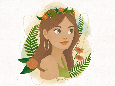 Helechos character fern ferns girl girl character girl illustration girly helecho illustration ipad pro ipadproart nature plant plant illustration plants procreate procreate art