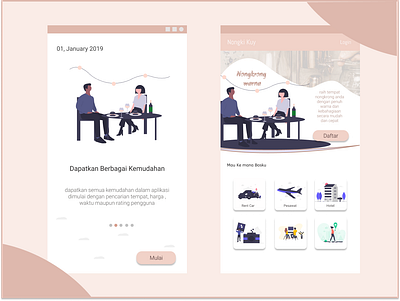 intro page and home page home intro ui