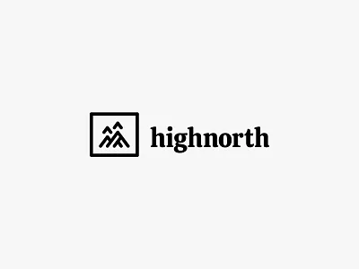 highnorth 3 adventure icon logo modern mountain nature outdoor simple