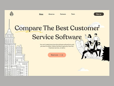 Customer Communication Landing Page customer illustrator landing support web design webdesign