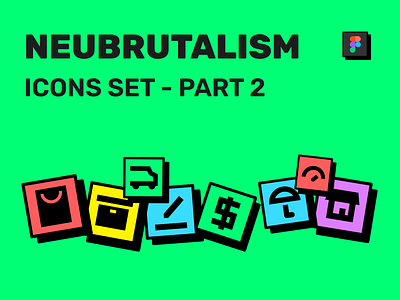 Neubrutalism icons has doubled for Free available design download figma free icons iconset neubrutalism