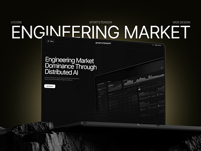 Sportstensor - Engineering Market landing page ai dark theme design graphic design landing responsive design ui uiux userengagement ux web design