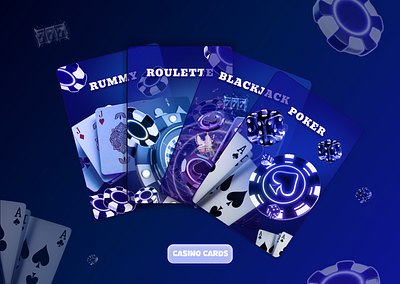 Casino Cards::: Crypto Betting Application:: 2025 3d adobe blue branding cards casino components crypto desi figma gradient ui