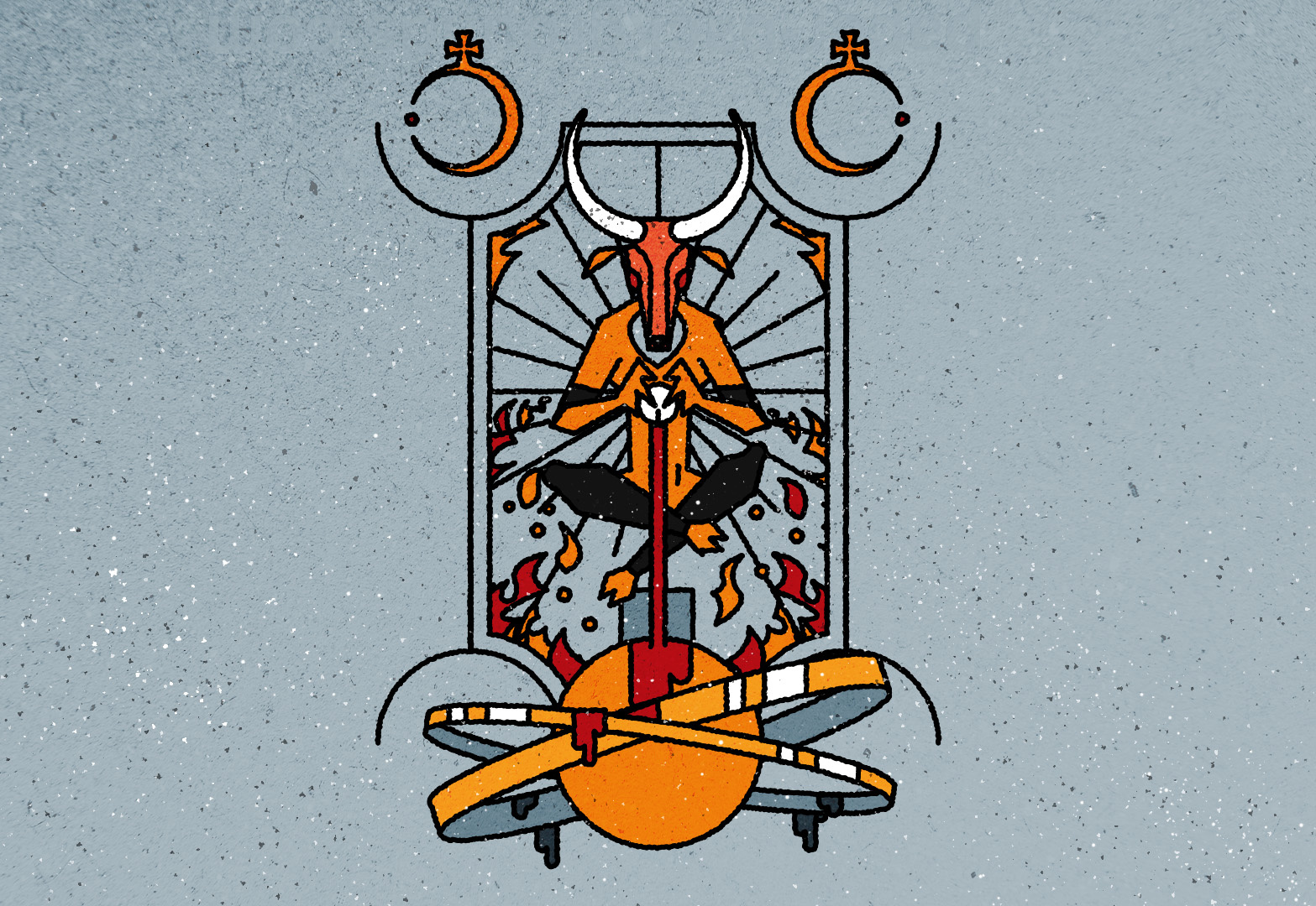 Faux Tarot II design emblem illustration illustrator logo minimalist tarot texture vector