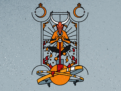 Faux Tarot II design emblem illustration illustrator logo minimalist tarot texture vector