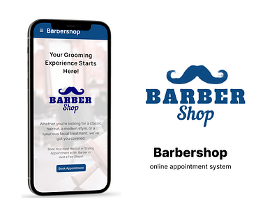 Barbershop online booking system app booking design system ui ux web