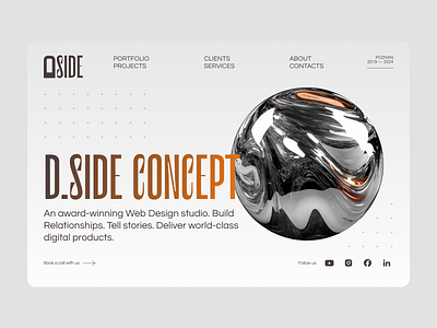 Design studio landing page cover concept concept design landing midjourney ui web