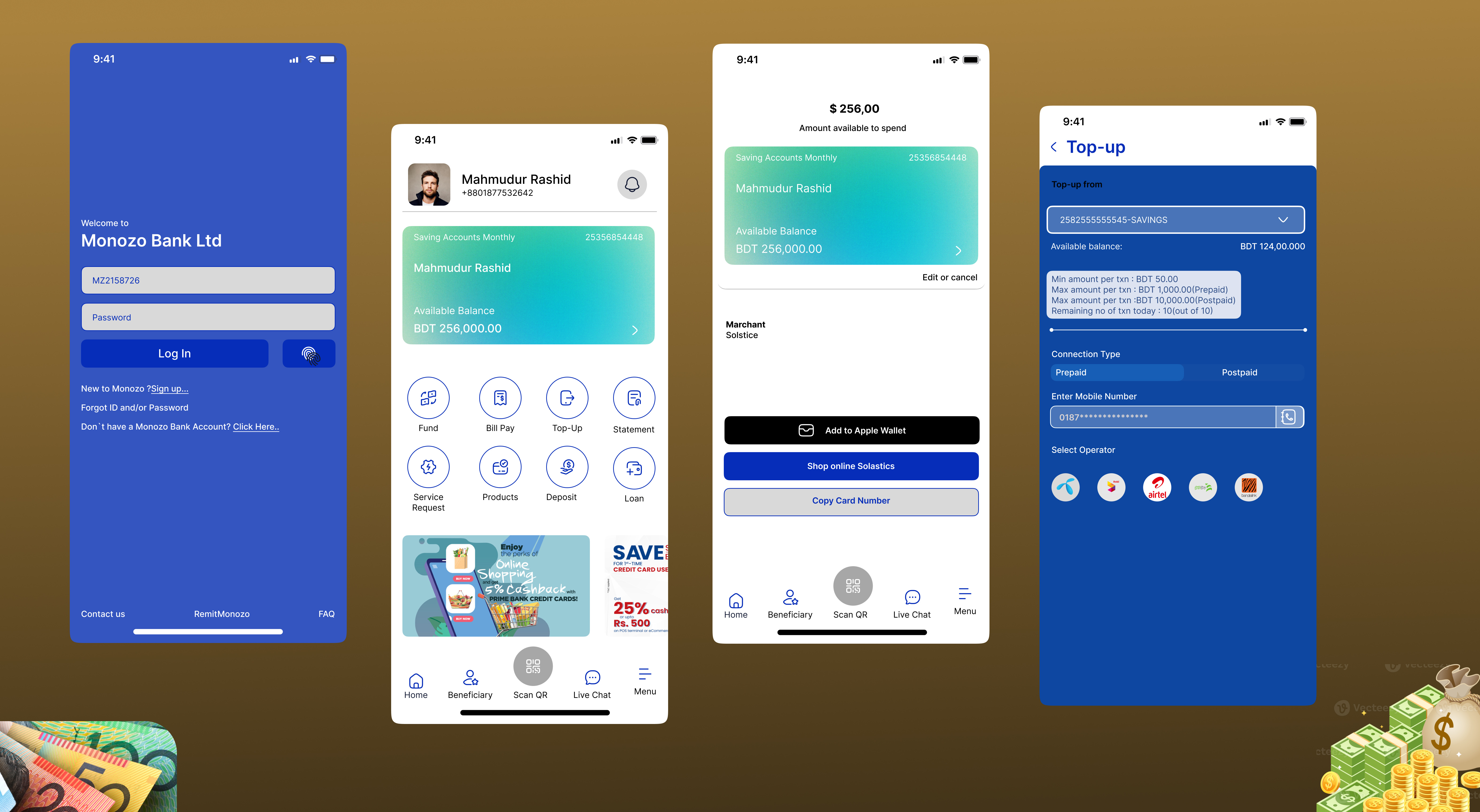 Banking App UI bank design transaction ui