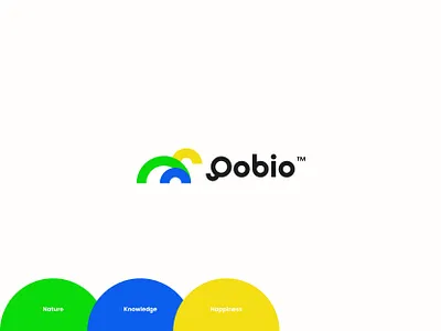 Qobio Logo Design for Education Startup 2d adobe illustrator biology brachiosaurus brand identity branding design designer edtech education startup flat graphic design happiness illustration knowledge logo modern nature playful vector