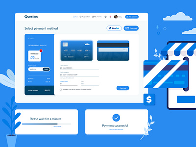 Credit card checkout annadesign blue credit card checkout dailyui002 ui uidesign webdesign