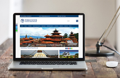World Favour Travel & Tours Pvt. Ltd. indesignmedia ui ux web development webdesign