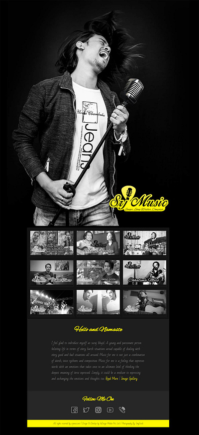 Suraj Bhujel Singer Music Composer Song Writer indesignmedia ui ux web development webdesign
