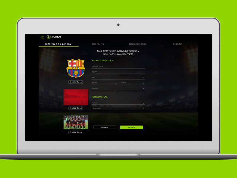 Futhub design ui web design