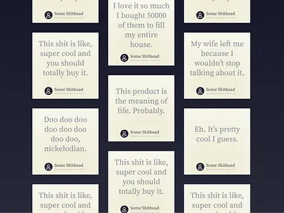 Daily UI Day 39: Testimonials 5 star dailyui day039 product design product page product review reviews stars testimonial testimonials