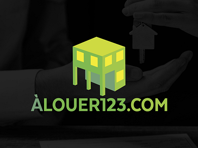 Àlouer123 Logo Design adobe illustrator branding building logo canada french graphic design green logo logo design logo design branding logotype montreal quebec real estate real estate agency real estate branding real estate logo rental vector website