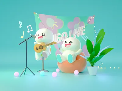 BIGO 3d c4d illustration logo 壁纸