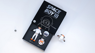 Space boy 3d design typography 壁纸