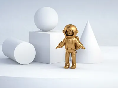 Space boy 3d c4d design ui 形象