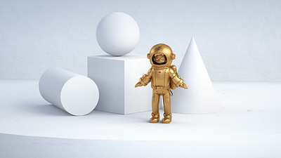 Space boy 3d c4d design ui 形象