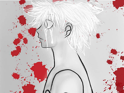 Digital art of an anime character digitalart animeart killua