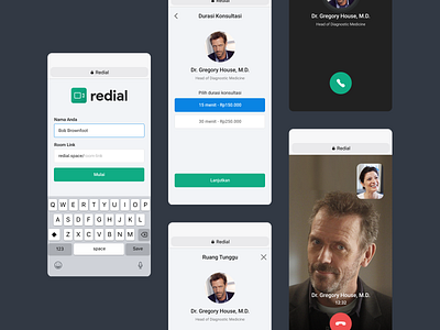 Video Call App consultancy mockup room video call video call app