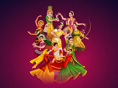 Indian Regional Dance illustration illustrator poster design potrait