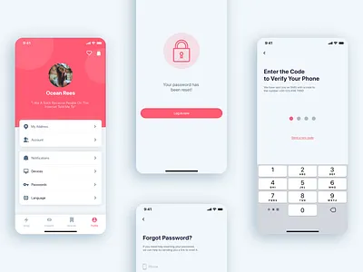 (Part 4) The Girls Shop - Shopping App UI KIT forgot login onboarding screen passcode setting shop shop app shopping shopping app the girls shop walkthrough screen