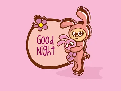 Good night illustration illustrator stickers