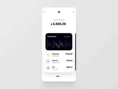 Finance App Animation animation app balance banking budget chart cuberto figma finance interaction ios product purrweb slider statistic ui ux