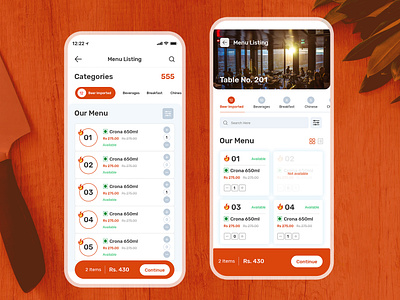 Restaurant app app clean designer99studio food app hotel restaurant ui ux