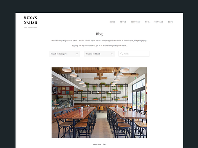 Suzan Najjar Blog blog blog design layout photography typography ui ux web design