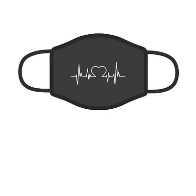 Design For Good Face Mask Challenge blackmask challange covid19 design dribbble good face mask graphic design heartbeat mask medical rebound