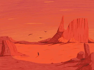 Sand and stone adventures art cover desert drawing dream game illustration mountain planet procreate sand sci fi space wasteland water