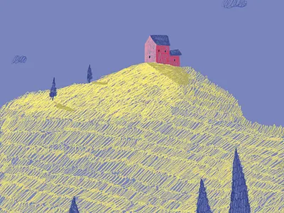 Dream place art color drawing dream home illustration landscape procreate