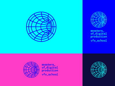 Masters of Digital Production logo brand identity brand identity design brand mark branding design digital icon line art logo logo design logodesign logotype minimal school typography vector vfx