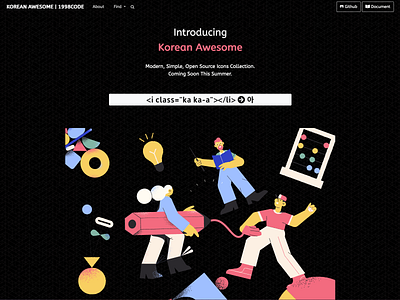 Korean Awesome [Open Source Font 2020] 2020 2d awesome branding design dribbble font hello illustration korean open source shot typography website