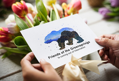 Friend of the Greenspring postcard desn artwork background business card design design illustrator postcartd postcartd poster poster design tshirt design vector watercolor art watercolor illustration