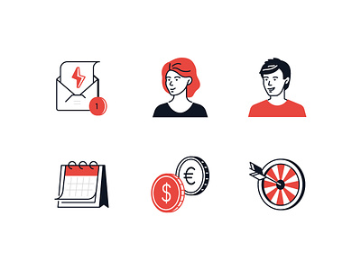 Aspect icons - business set business design finance icon line linear outline style