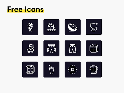 FREE Icon Kit #008 adobexd app app design awesome design black clean colors design download free ui kit illustration new popular ui ui kit white