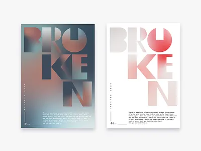 Thoughts 2020 clean color palette edgy gradient playground poster self made type shapes type typography exploration