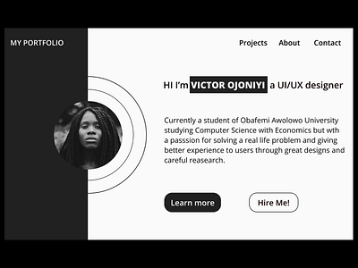Porfolio design ui web