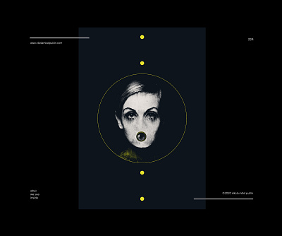 no. 224 paranoia black circle design digital geometric geometry human illustration minimal photoshop poster poster a day posterdesign postereveryday storytelling typography