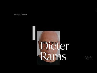 Design Quotes animation black designer designers dieter rams jony ive motion motion design quotation quote quote design quotes scroll animation simple type typography ui user interface webdesign website