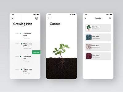 Planting App #004 adobexd app app design awesome design black clean colors design green illustration new planting planting app plants popular ui white