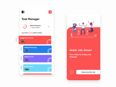 Task Manager app app design branding design dribbble reminder reminder app task app task flow task manager ui uiux undraw ux weekly